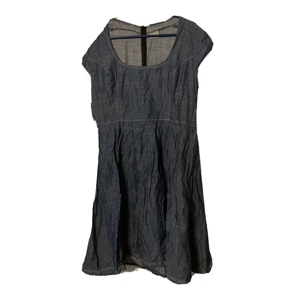 Eshakti Dress Womens Size MEDIUM‎ Chambray DENIM casual BEACH